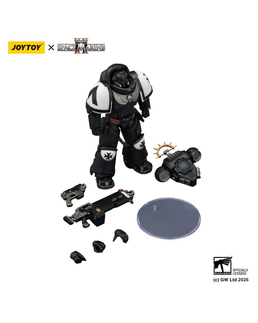 PRE-ORDER Joy Toy Warhammer 40k Game Edition Black Templars Heavy Intercessor with Heavy Bolt Rifle and Bolt Pistol