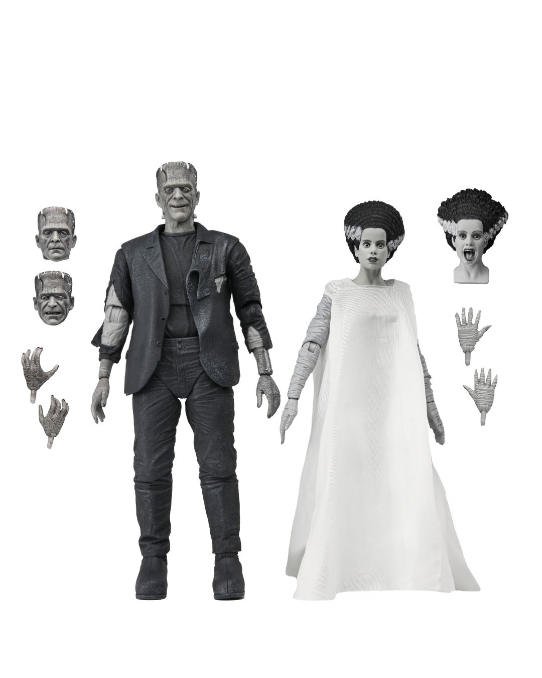 PRE-ORDER NECA Universal Monsters - Bride of Frankenstein 90th Anniversary The Monster &amp; His Mate 2 Pack Black and White 7" Action Figure