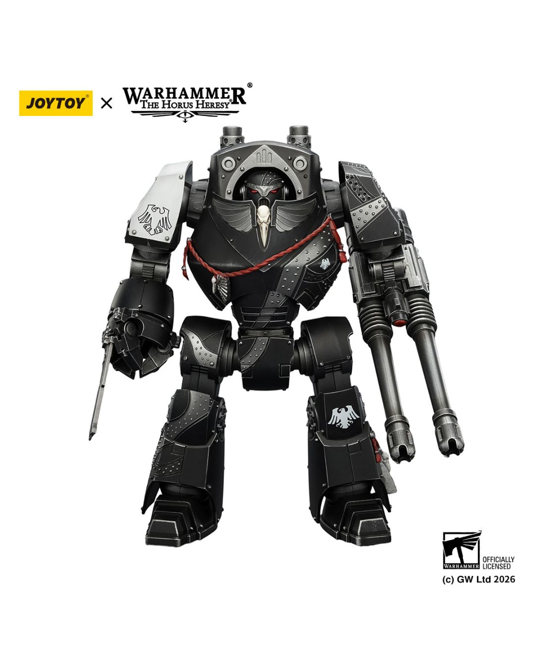 PRE-ORDER Joy Toy Warhammer 40k Raven Guard  Contemptor Dreadnought with Gravis autocannon and Chainfist