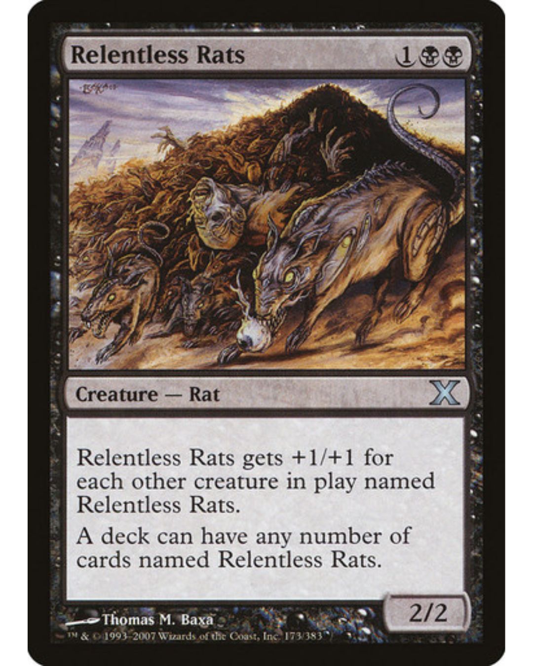 Magic the Gathering Relentless Rats 10th Ed