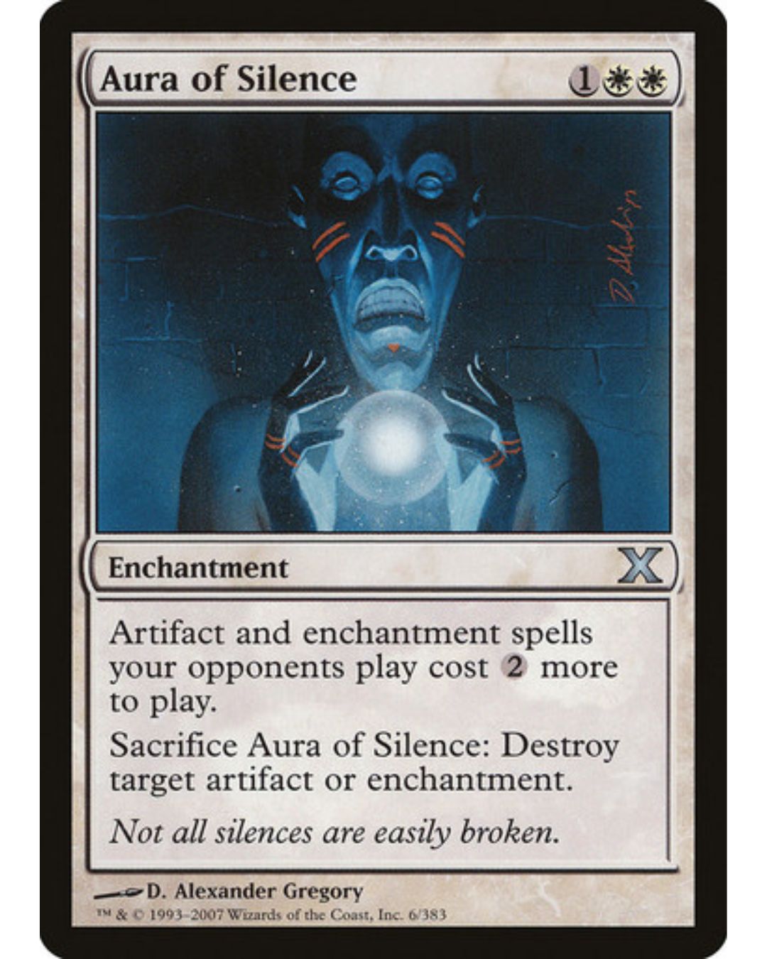 Magic the Gathering Aura of Silence 10th Ed