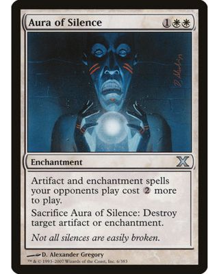Magic the Gathering Aura of Silence 10th Ed