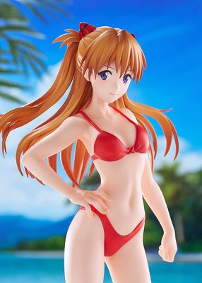PRE-ORDER Good Smile Pop Up Parade Rebuild of Evangelion - Beach Queens Asuka Shikinami Langley (Bikini Style) L Size