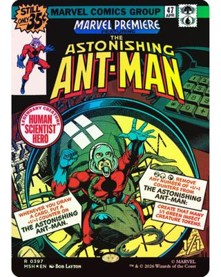 Magic the Gathering Astonishing Ant-Man Comic Art Borderless Foil Marvel Super Heroes