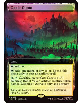 Magic the Gathering Castle Doom Extended Art Foil Marvel Super Heroes