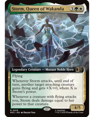 Magic the Gathering Storm, Queen of Wakanda Extended Art Marvel Super Heroes Commander