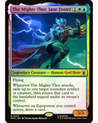 Magic the Gathering The Mighty Thor, Jane Foster Foil Marvel Super Heroes