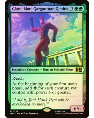 Magic the Gathering Giant-Man, Gargantuan Genius Foil Marvel Super Heroes Commander