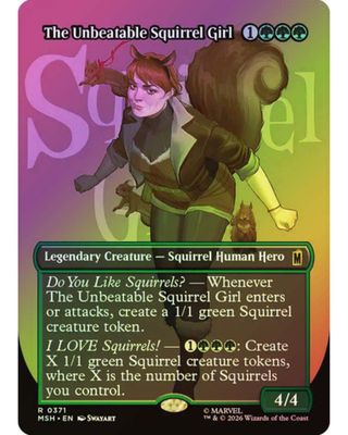 Magic the Gathering The Unbeatable Squirrel Girl Borderless Foil Marvel Super Heroes