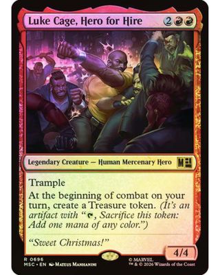 Magic the Gathering Luke Cage, Hero for Hire Foil Marvel Heroes Commander