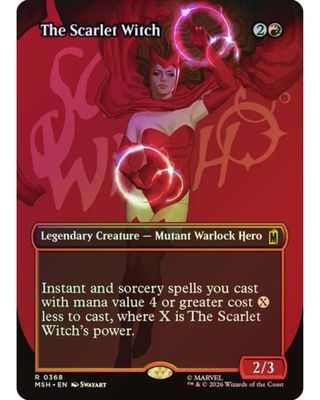 Magic the Gathering The Scarlet Witch Borderless Foil Marvel Super Heroes