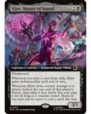 Magic the Gathering Klaw, Master of Sound Extended Art Marvel Heroes Commander