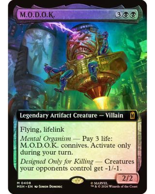 Magic the Gathering M.O.D.O.K. Extended Art Foil Marvel Super Heroes