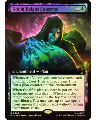 Magic the Gathering Doom Reigns Supreme Extended Art Foil Marvel Super Heroes