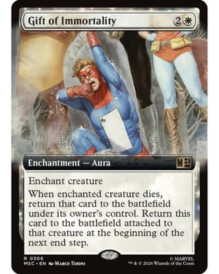 Magic the Gathering Gift of Immortality Extended Art Marvel Heroes Commander