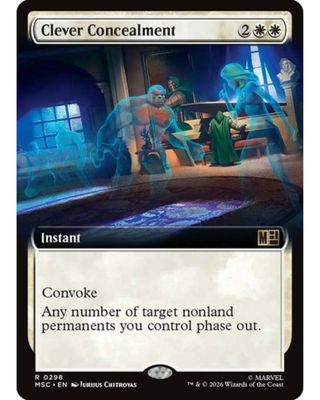Magic the Gathering Clever Concealment Extended Art Marvel Heroes Commander