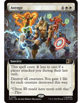Magic the Gathering Avenge Extended Art Marvel Heroes Commander