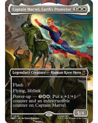 Magic the Gathering Captain Marvel, Earth's Protector #342 Borderless Marvel Super Heroes