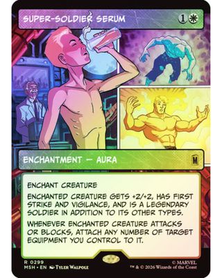 Magic the Gathering Super-Soldier Serum Borderless Foil Marvel Super Heroes
