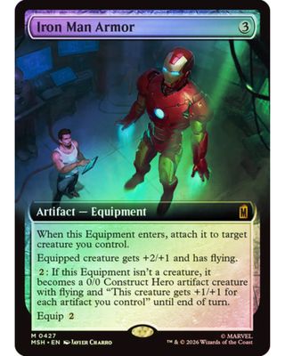 Magic the Gathering Iron Man Armor Extended Art Foil Marvel Super Heroes