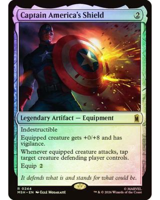Magic the Gathering Captain America's Shield Foil Marvel Super Heroes