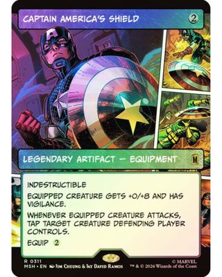 Magic the Gathering Captain America's Shield Showcase Foil Marvel Super Heroes