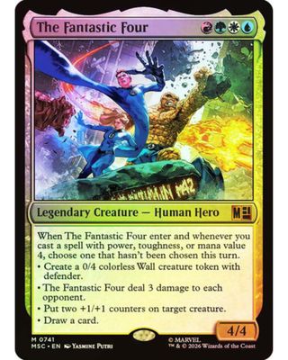 Magic the Gathering The Fantastic Four Foil Marvel Super Heroes Commander