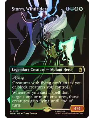 Magic the Gathering Storm, Windrider Borderless Foil Marvel Superheroes