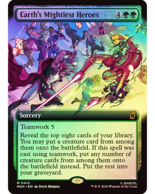 Magic the Gathering Earth's Mightiest Heroes Extended Art Foil Marvel Super Heroes