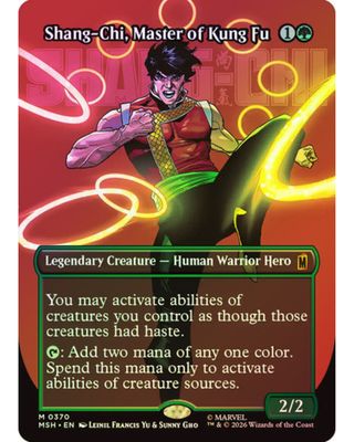 Magic the Gathering Shang-Chi, Master of Kung Fu Borderless Foil Marvel Super Heroes