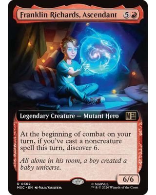Magic the Gathering Franklin Richards Extended Art Marvel Heroes Commander