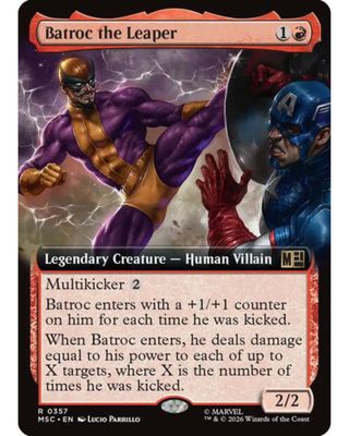 Magic the Gathering Batroc the Leaper Extended Art Marvel Heroes Commander