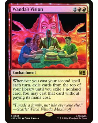 Magic the Gathering Wanda's VIsion Foil Marvel Heroes Commander