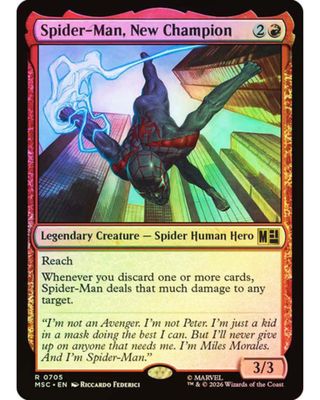 Magic the Gathering Spider-Man, New Champion Foil Marvel Heroes Commander