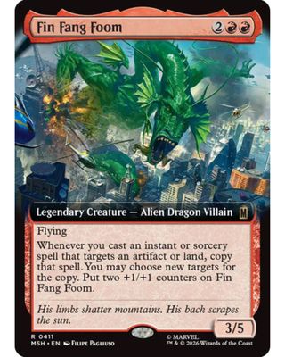 Magic the Gathering Fin Fang Foom Extended Art Marvel Super Heroes