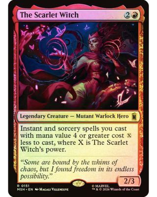 Magic the Gathering The Scarlet Witch Foil Marvel Super Heroes