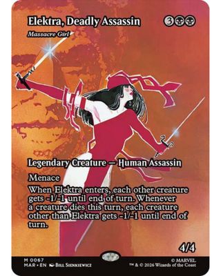 Magic the Gathering Elektra, Deadly Assassin (Massacre) Girl) Marvel Universe
