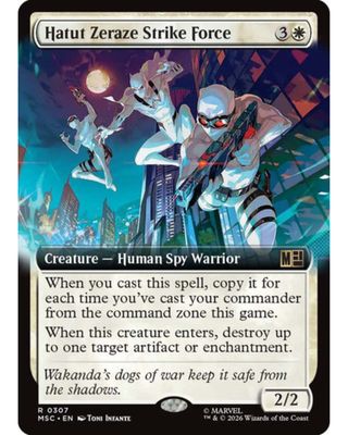 Magic the Gathering Hatut Zeraze Strike Force Extended Art Marvel Heroes Commander