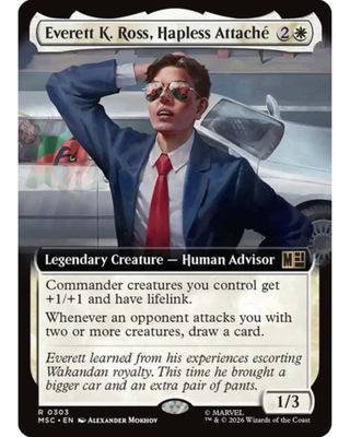 Magic the Gathering Everett K. Ross, Hapless Attache Extended Art Marvel Heroes Commander