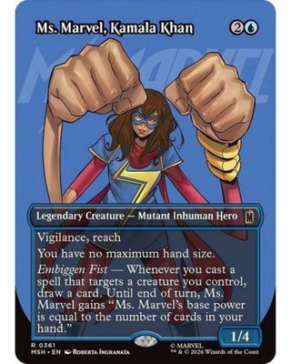 Magic the Gathering Ms. Marvel, Kamala Khan Borderless Marvel Super Heroes