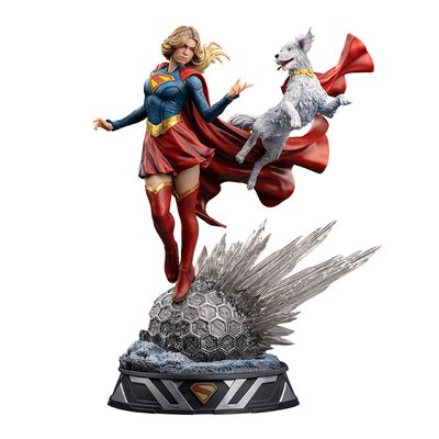 PRE-ORDER Iron Studios Supergirl &amp; Krypto - Supergirl Movie - Art Scale 1/10