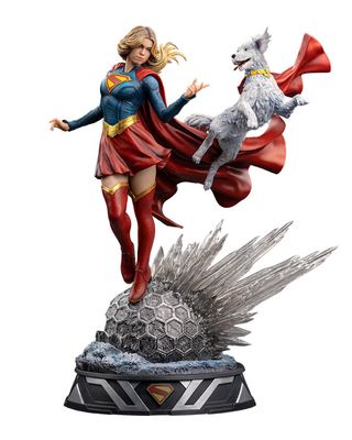 PRE-ORDER Iron Studios Supergirl &amp; Krypto - Supergirl Movie - Art Scale 1/10