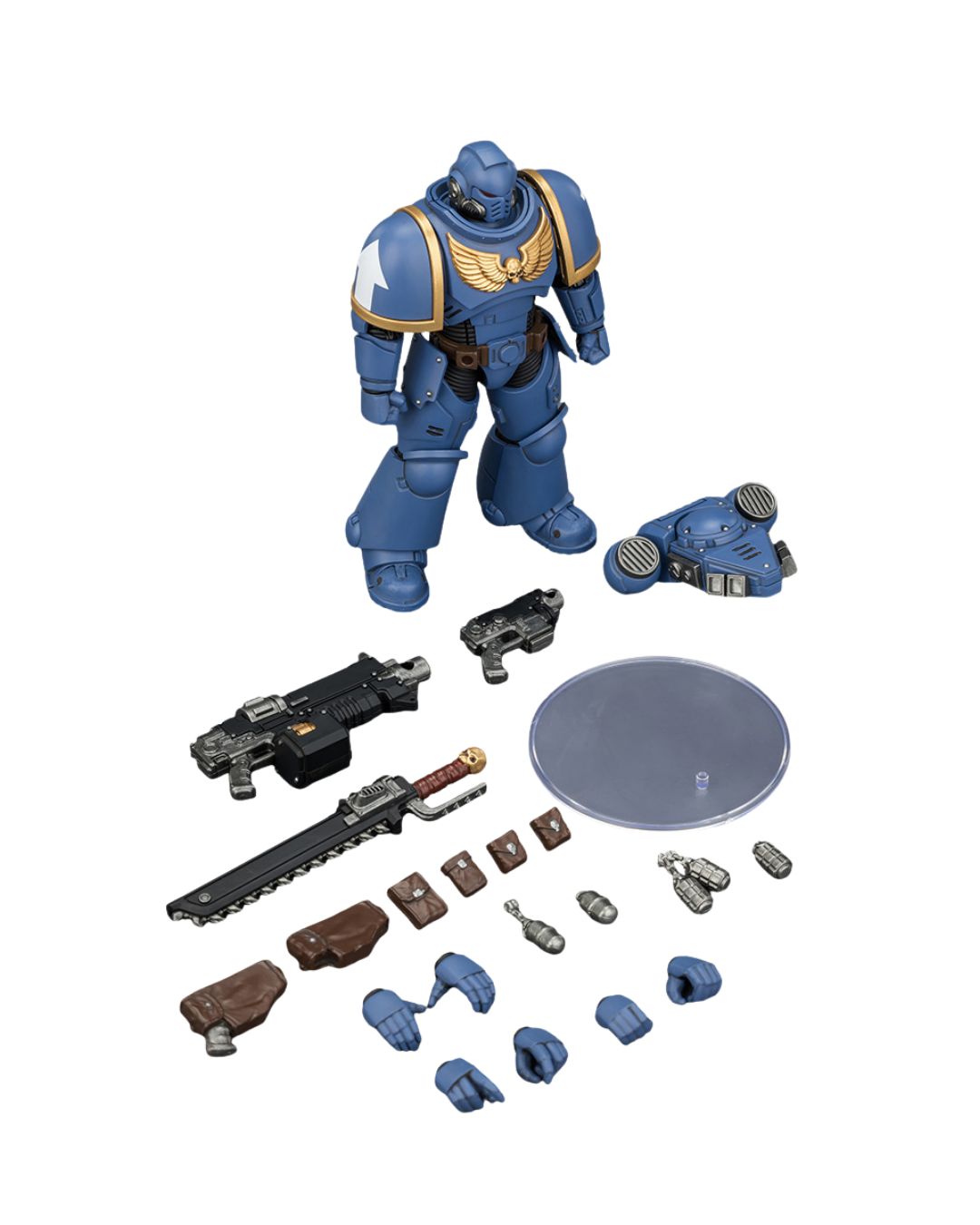 PRE-ORDER Joy Toy Warhammer 40k Ultramarines Intercessor with Bolt Rifle, Bolt Pistol and Chainsword