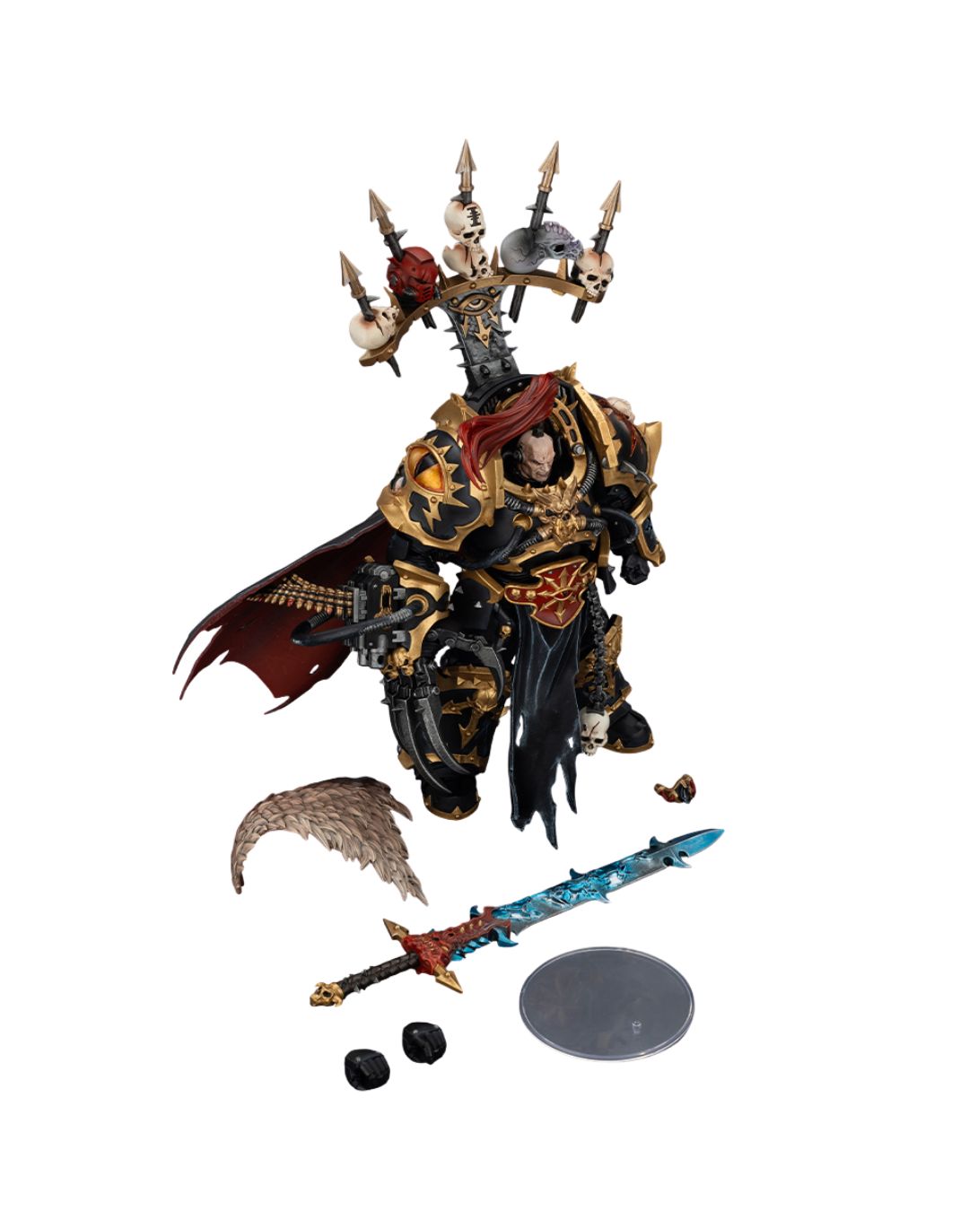 PRE-ORDER Joy Toy Warhammer 40k Black Legion Abaddon the Despoiler with Drach'nyen and the Talon of Horus