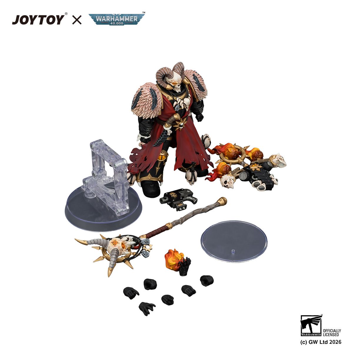 PRE-ORDER Joy Toy Warhammer 40k Black Legion Master of Possession with Staff of Possession and Bolt Pistol