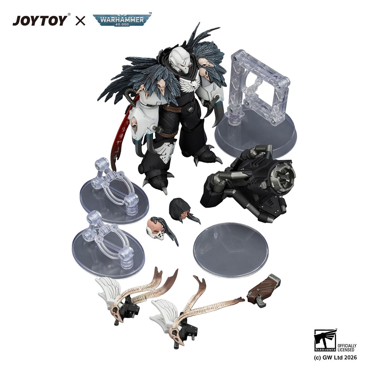 PRE-ORDER Joy Toy Warhammer 40k Raven Guard Chapter Master Aethon Shaan with Claws of Severax and Heavy Bolt Pistol