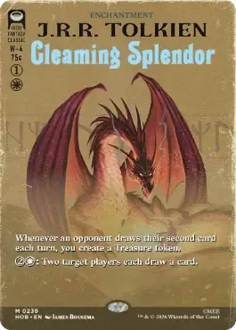 Magic the Gathering Gleaming Splendor Borderless The Hobbit Festival Mall