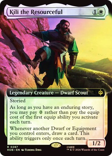 Magic the Gathering Kili the Resourceful Extended Art Foil The Hobbit Festival Mall