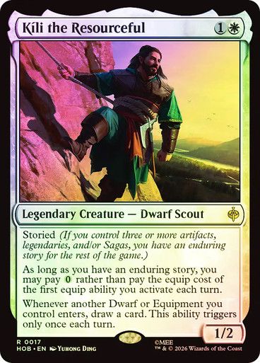 Magic the Gathering Kili the Resourceful Foil The Hobbit Fisher Mall