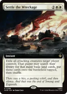 Magic the Gathering Settle the Wreckage Extended Art The Hobbit Greenhills